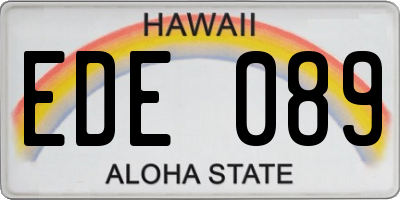 HI license plate EDE089