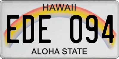 HI license plate EDE094