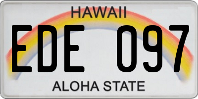 HI license plate EDE097