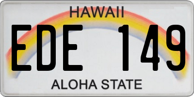 HI license plate EDE149