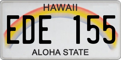 HI license plate EDE155