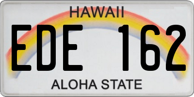 HI license plate EDE162