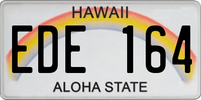 HI license plate EDE164