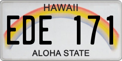 HI license plate EDE171