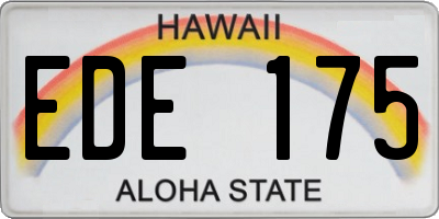 HI license plate EDE175