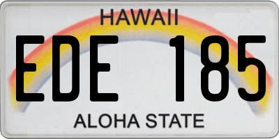 HI license plate EDE185