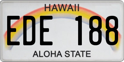 HI license plate EDE188