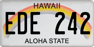 HI license plate EDE242