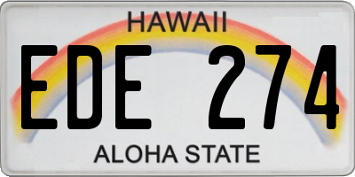 HI license plate EDE274