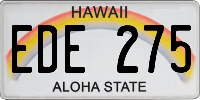 HI license plate EDE275
