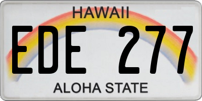 HI license plate EDE277