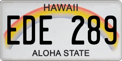 HI license plate EDE289