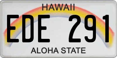 HI license plate EDE291