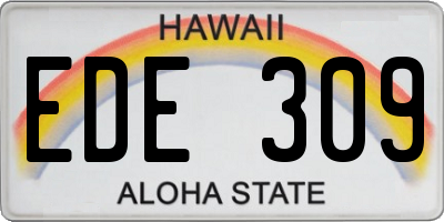 HI license plate EDE309