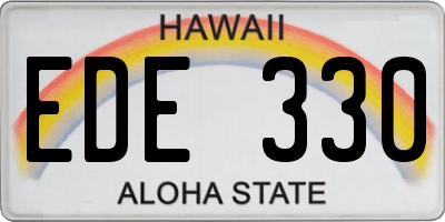 HI license plate EDE330