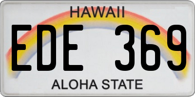 HI license plate EDE369