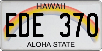 HI license plate EDE370