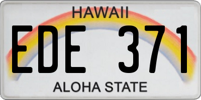 HI license plate EDE371