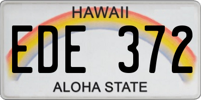 HI license plate EDE372