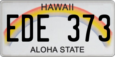 HI license plate EDE373