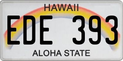 HI license plate EDE393