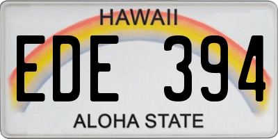 HI license plate EDE394