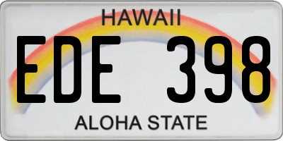 HI license plate EDE398