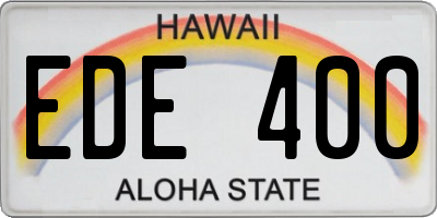 HI license plate EDE400