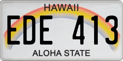 HI license plate EDE413