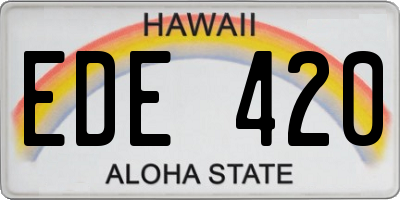 HI license plate EDE420