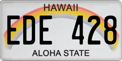 HI license plate EDE428