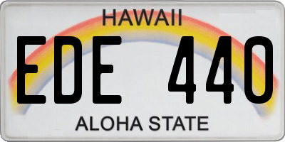 HI license plate EDE440
