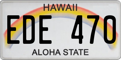 HI license plate EDE470