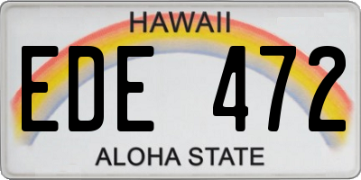 HI license plate EDE472