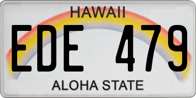 HI license plate EDE479