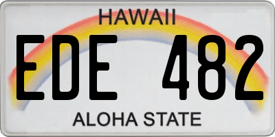 HI license plate EDE482