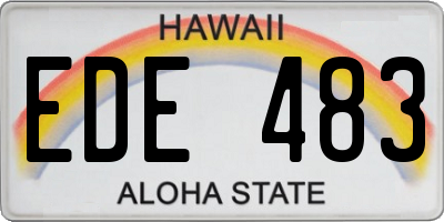HI license plate EDE483