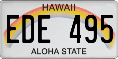 HI license plate EDE495