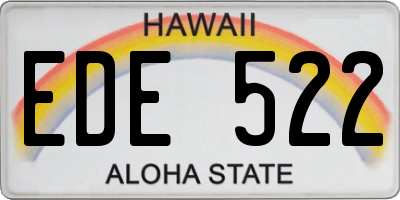 HI license plate EDE522