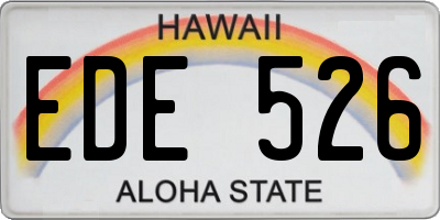 HI license plate EDE526