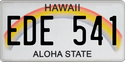 HI license plate EDE541