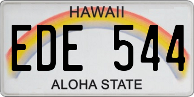 HI license plate EDE544