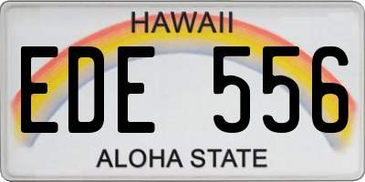HI license plate EDE556