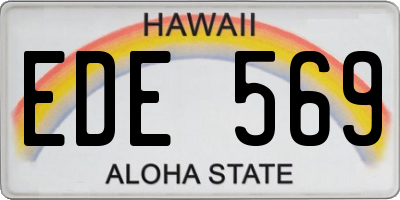 HI license plate EDE569