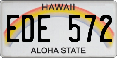HI license plate EDE572