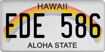 HI license plate EDE586
