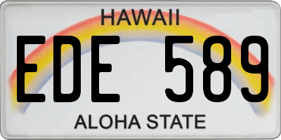 HI license plate EDE589