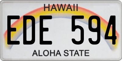 HI license plate EDE594