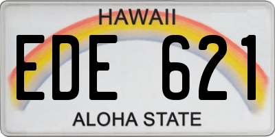 HI license plate EDE621