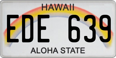 HI license plate EDE639